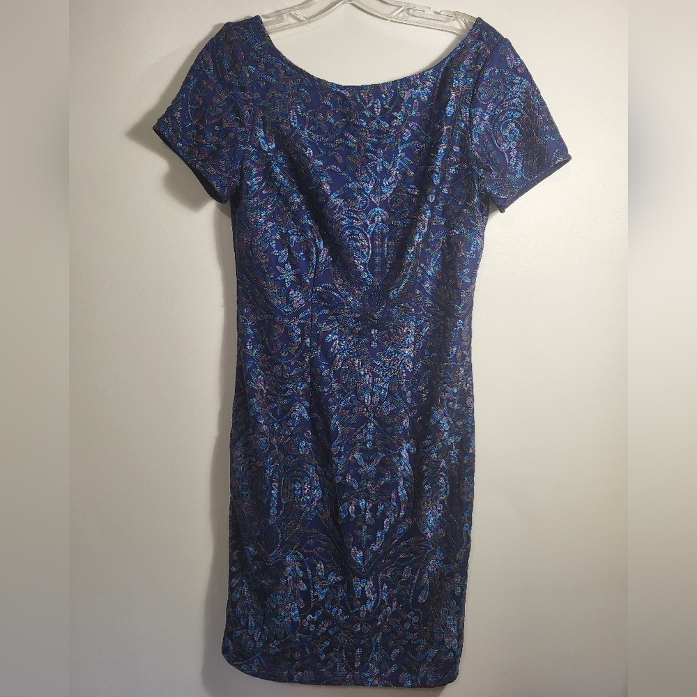 JS Collection floral on lace fabric mini dress  women's 4  #2700